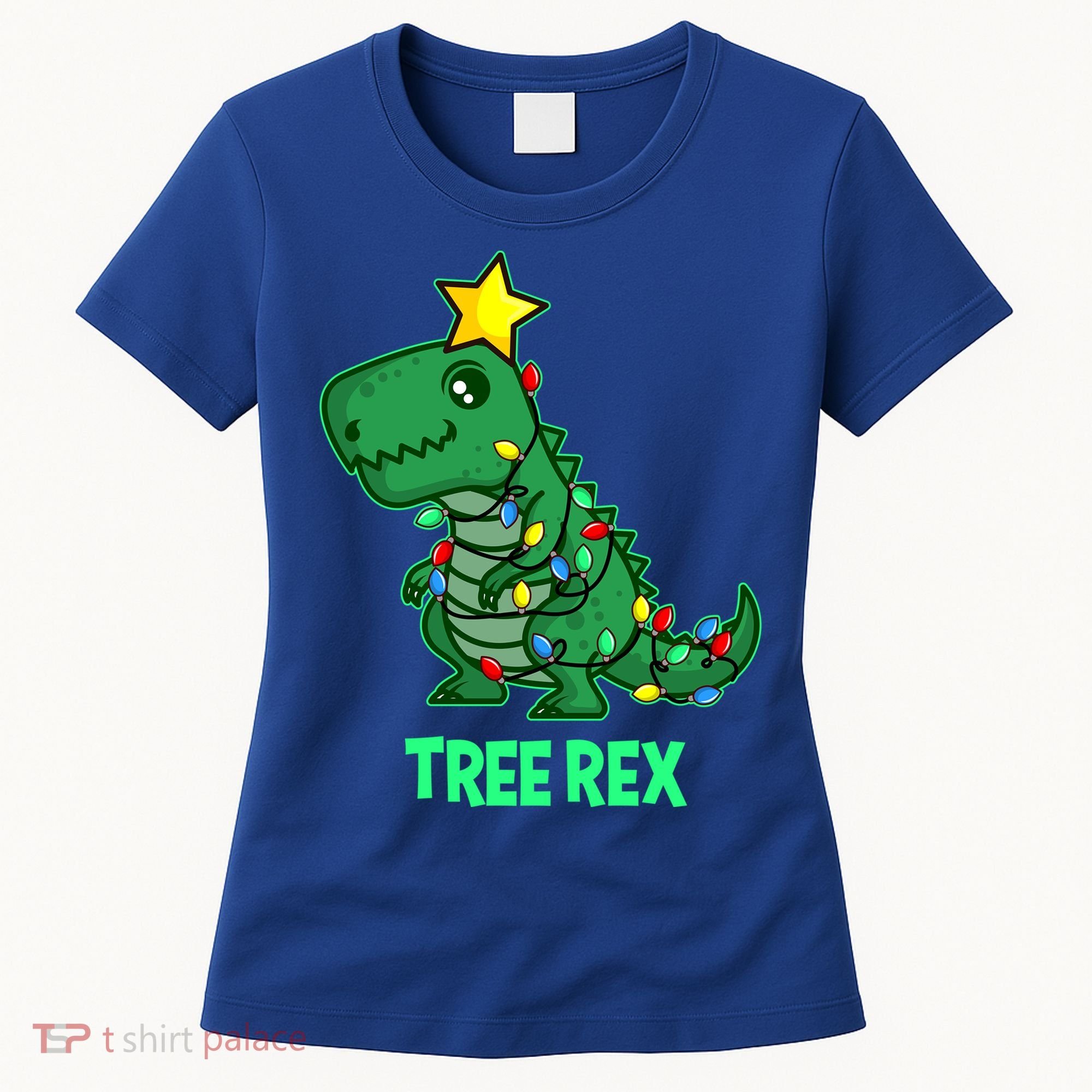 Tree Rex Funny Cute Retro Christmas Dino Cool Gift Women's T-Shirt
