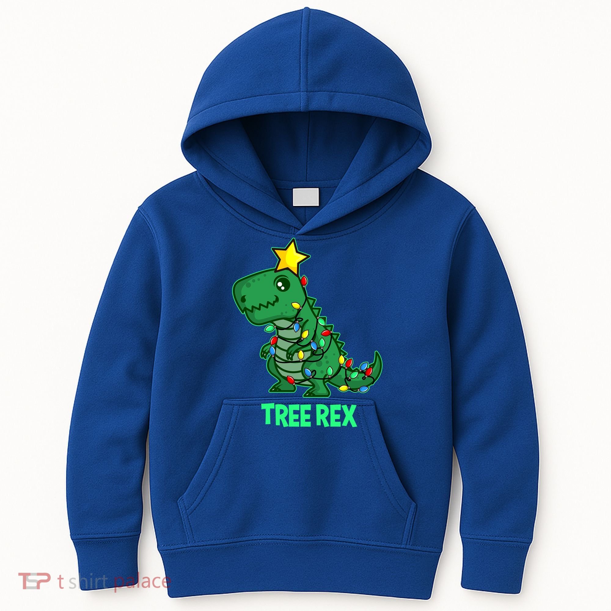 Tree Rex Funny Cute Retro Christmas Dino Cool Gift Kids Hoodie