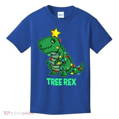 Tree Rex Funny Cute Retro Christmas Dino Cool Gift Kids T-Shirt