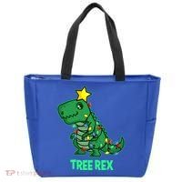 Tree Rex Funny Cute Retro Christmas Dino Cool Gift Tote Bag thumb 0