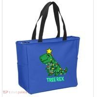 Tree Rex Funny Cute Retro Christmas Dino Cool Gift Tote Bag thumb 2