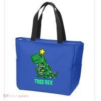 Tree Rex Funny Cute Retro Christmas Dino Cool Gift Tote Bag thumb 3