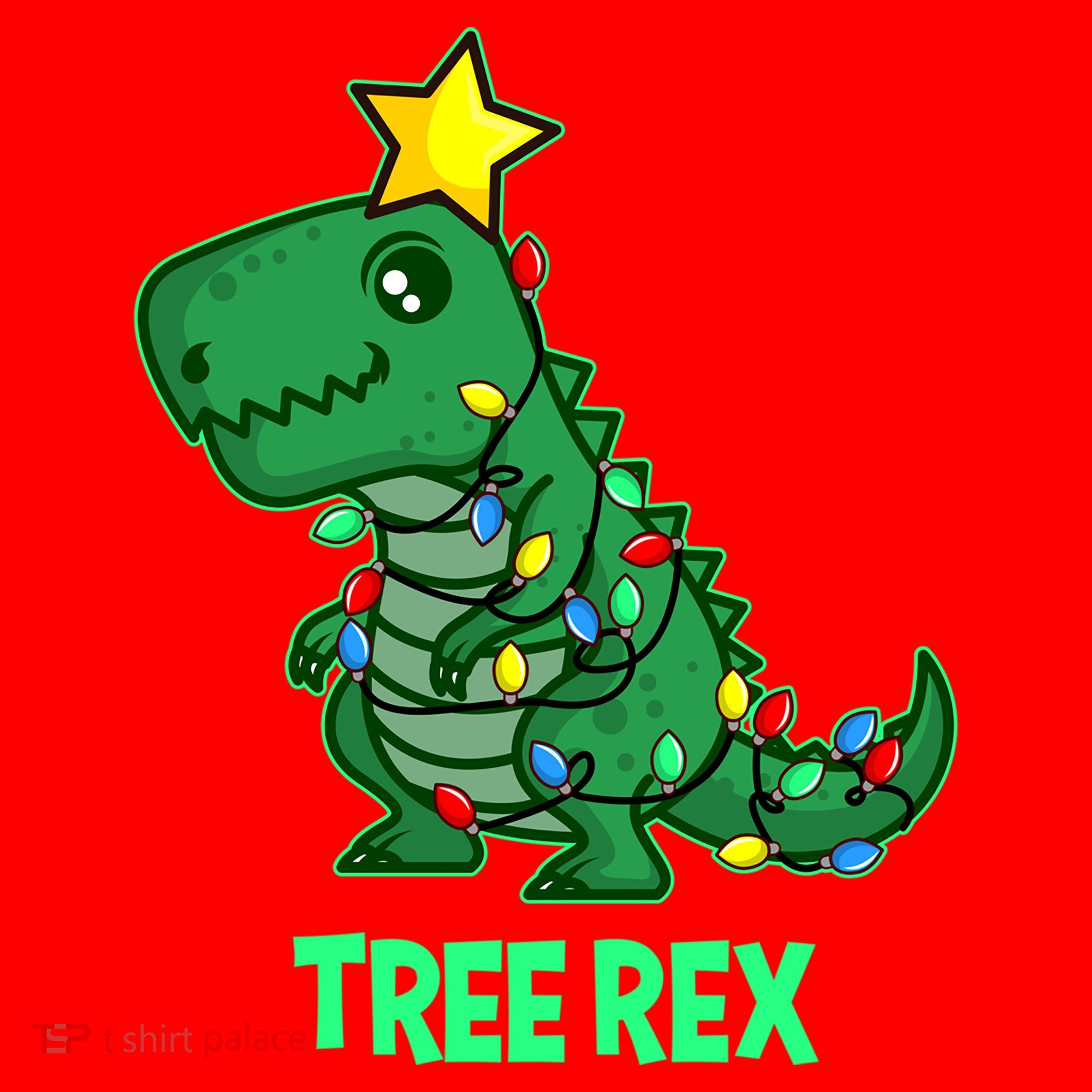 Tree Rex Funny Cute Retro Christmas Dino Cool Gift Santa Hat