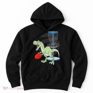 T Rex Frisbee Dinosaur Recreational Tosser Dino Disc Golf Hoodie