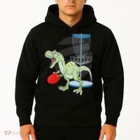 T Rex Frisbee Dinosaur Recreational Tosser Dino Disc Golf Hoodie thumb 2
