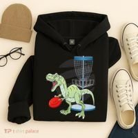 T Rex Frisbee Dinosaur Recreational Tosser Dino Disc Golf Hoodie thumb 4