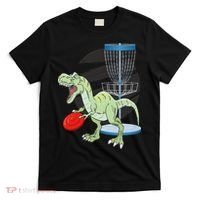 T Rex Frisbee Dinosaur Recreational Tosser Dino Disc Golf T-Shirt thumb 0