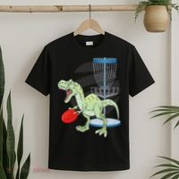 T Rex Frisbee Dinosaur Recreational Tosser Dino Disc Golf T-Shirt thumb 2