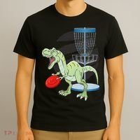 T Rex Frisbee Dinosaur Recreational Tosser Dino Disc Golf T-Shirt thumb 3