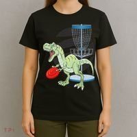 T Rex Frisbee Dinosaur Recreational Tosser Dino Disc Golf T-Shirt thumb 4
