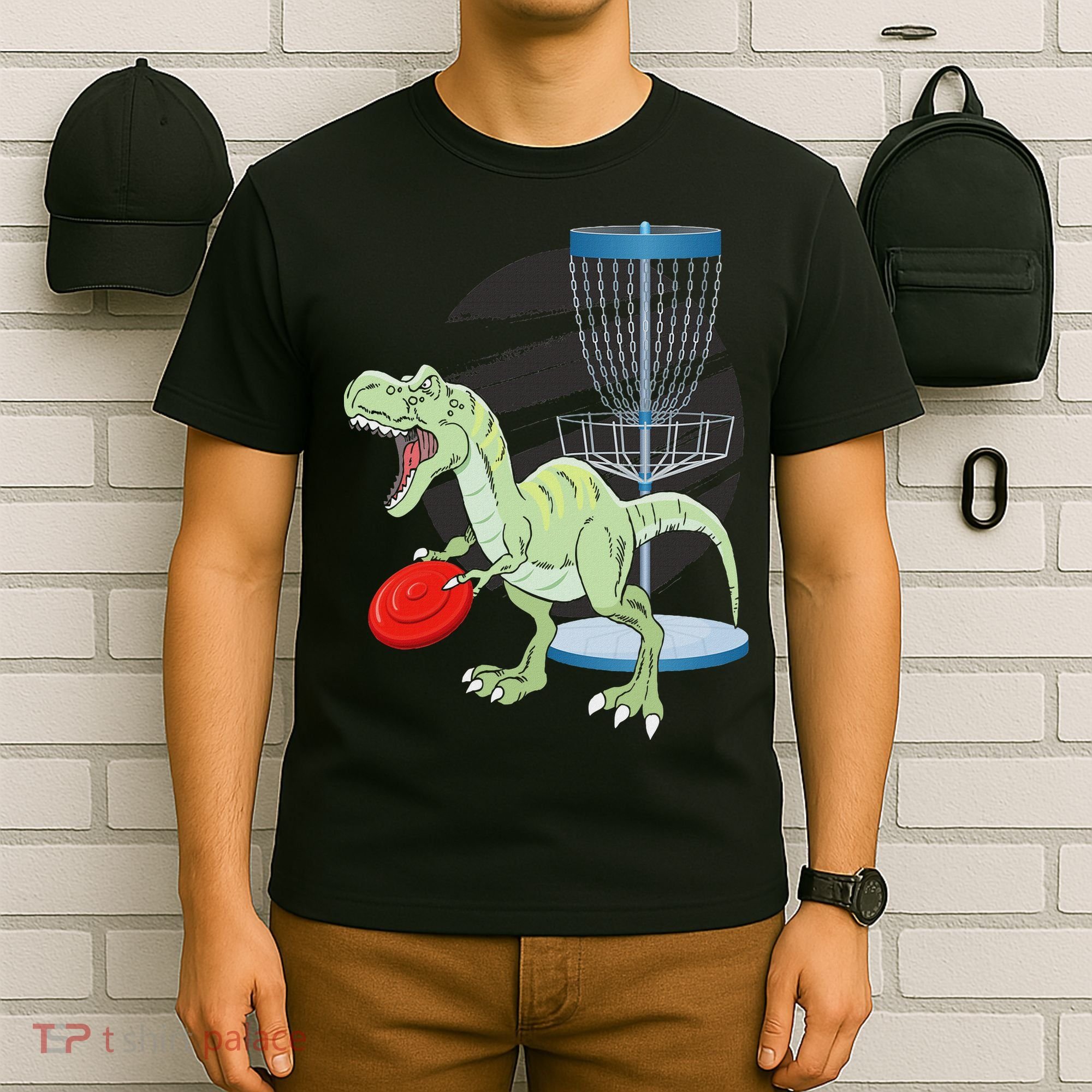 T Rex Frisbee Dinosaur Recreational Tosser Dino Disc Golf T-Shirt