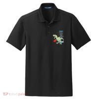 T Rex Frisbee Dinosaur Recreational Tosser Dino Disc Golf Dry Zone Grid Polo thumb 0