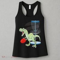 T Rex Frisbee Dinosaur Recreational Tosser Dino Disc Golf Women's Tank Top thumb 3