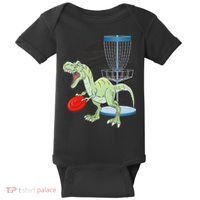 T Rex Frisbee Dinosaur Recreational Tosser Dino Disc Golf Baby Bodysuit thumb 0