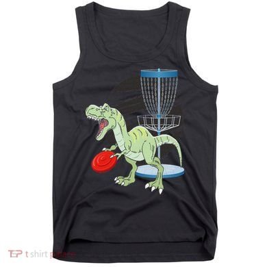 T Rex Frisbee Dinosaur Recreational Tosser Dino Disc Golf Tank Top