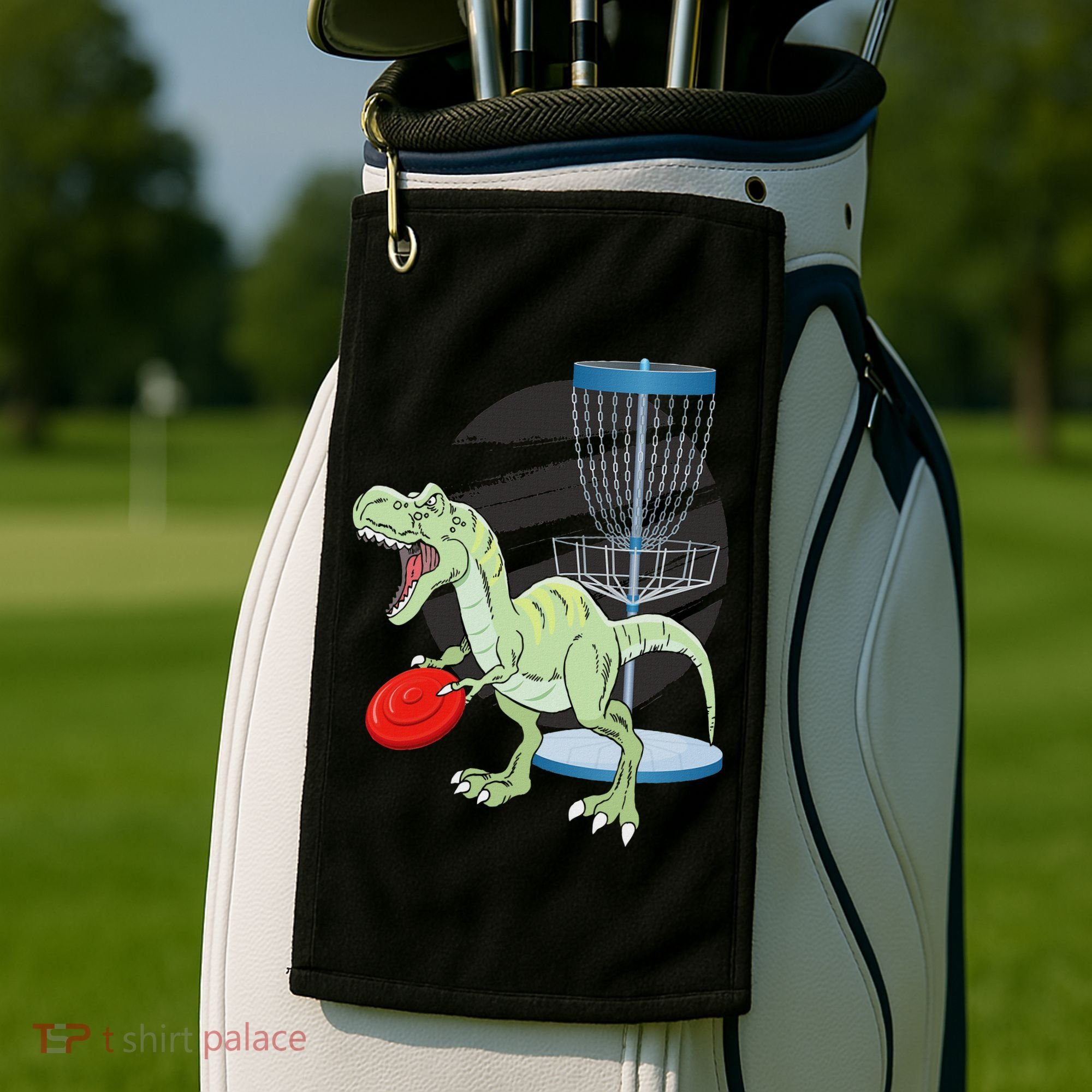 T Rex Frisbee Dinosaur Recreational Tosser Dino Disc Golf Golf Towel