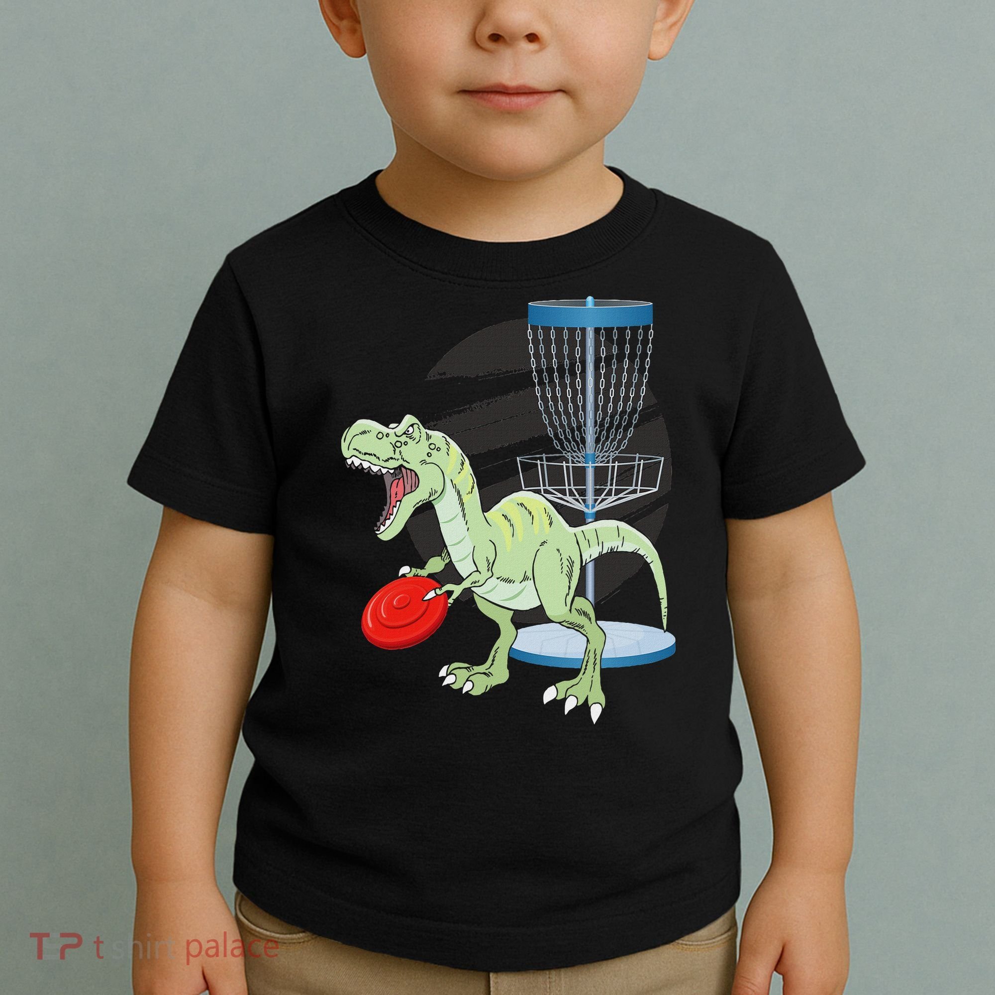 T Rex Frisbee Dinosaur Recreational Tosser Dino Disc Golf Toddler T-Shirt
