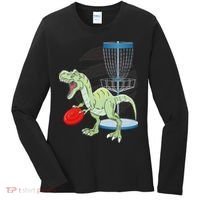 T Rex Frisbee Dinosaur Recreational Tosser Dino Disc Golf Women's Long Sleeve Shirt thumb 0