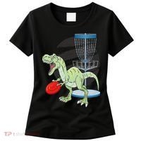T Rex Frisbee Dinosaur Recreational Tosser Dino Disc Golf Women's T-Shirt thumb 0