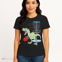 T Rex Frisbee Dinosaur Recreational Tosser Dino Disc Golf Women's T-Shirt thumb 4
