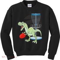T Rex Frisbee Dinosaur Recreational Tosser Dino Disc Golf Kids Sweatshirt thumb 0