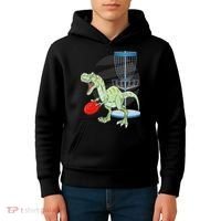 T Rex Frisbee Dinosaur Recreational Tosser Dino Disc Golf Kids Hoodie thumb 4