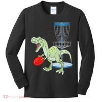 T Rex Frisbee Dinosaur Recreational Tosser Dino Disc Golf Kids Long Sleeve Shirt thumb 0