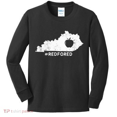 Teacher Red For Ed Kentucky Public Education Kids Long Sleeve Shirt