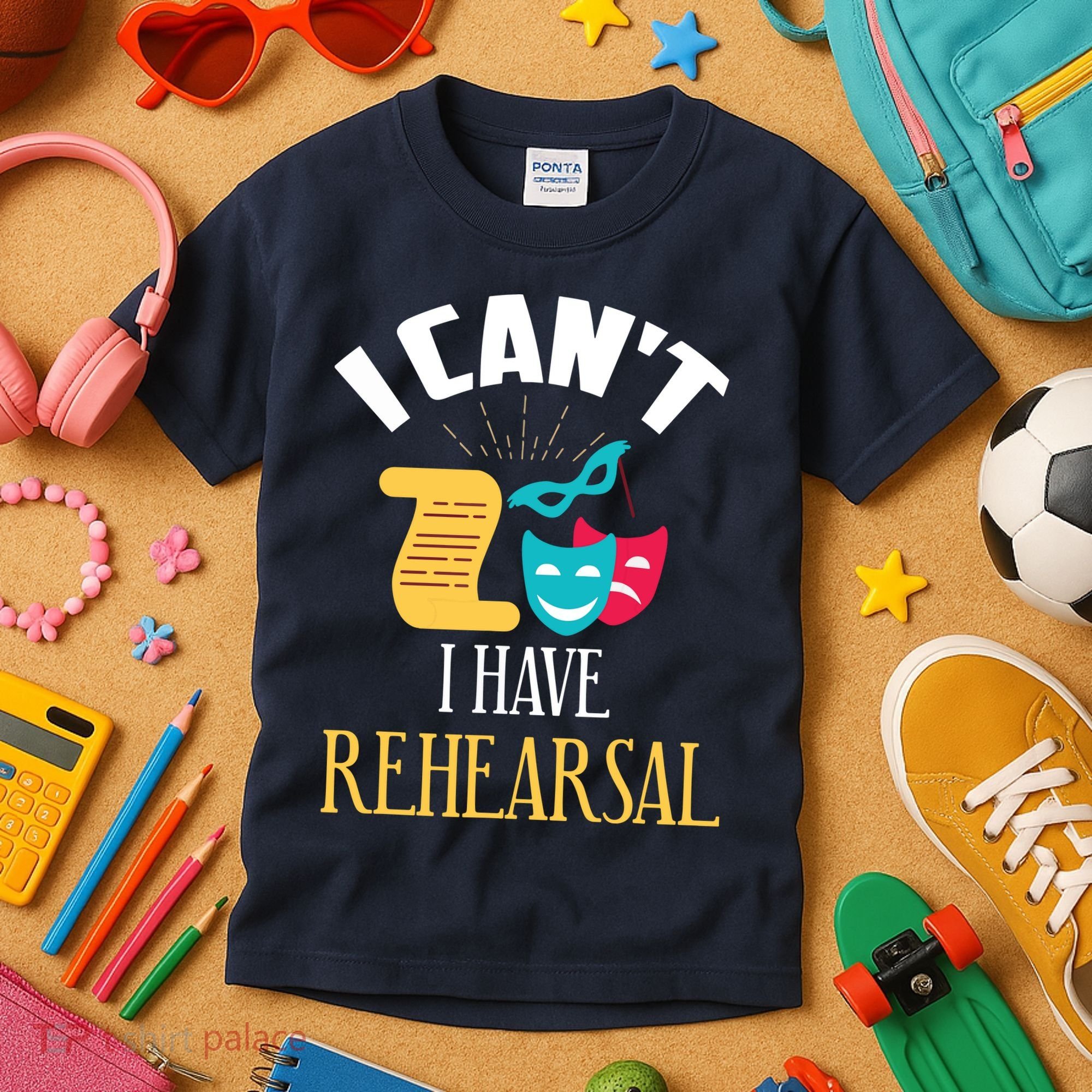 Theatre Rehearsal Funny Acting Rehearsal Actor Gift Kids T-Shirt