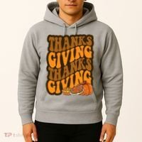 Thanksgiving Retro Groovy Holiday Cute Hoodie thumb 2