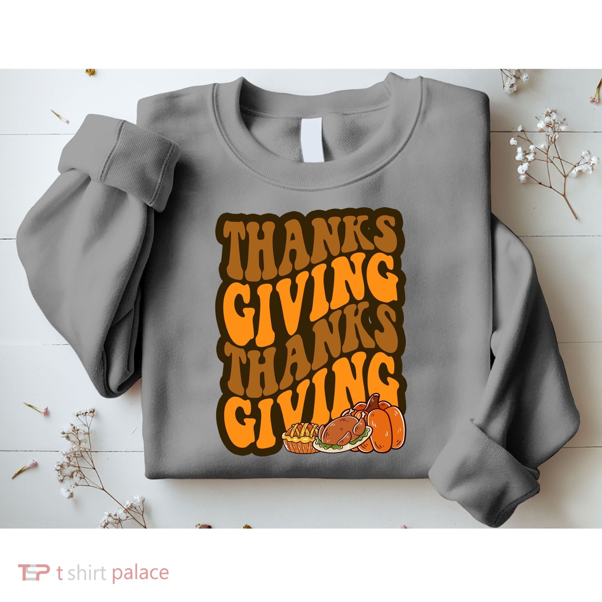 Thanksgiving Retro Groovy Holiday Cute Sweatshirt