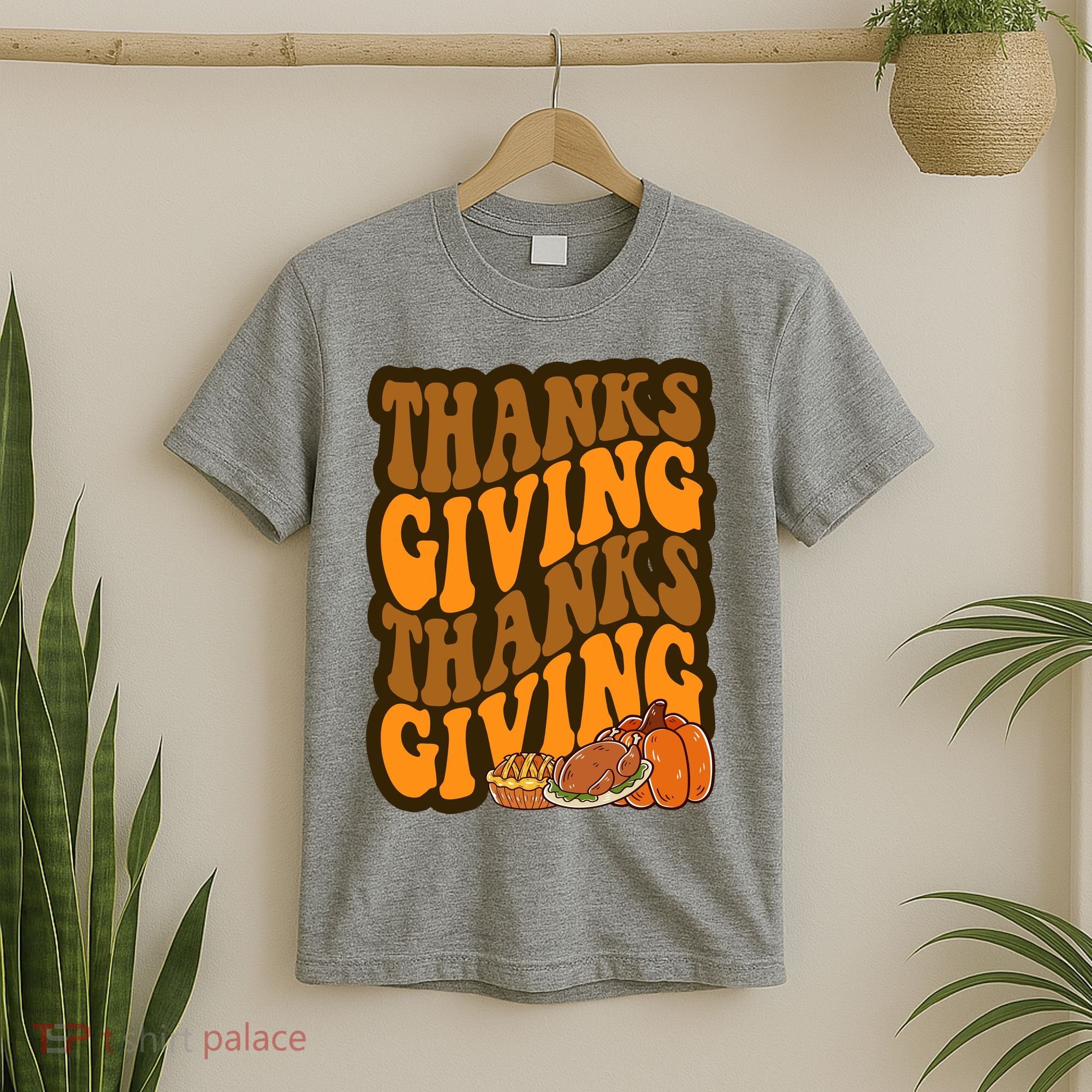 Thanksgiving Retro Groovy Holiday Cute T-Shirt