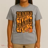 Thanksgiving Retro Groovy Holiday Cute T-Shirt thumb 4