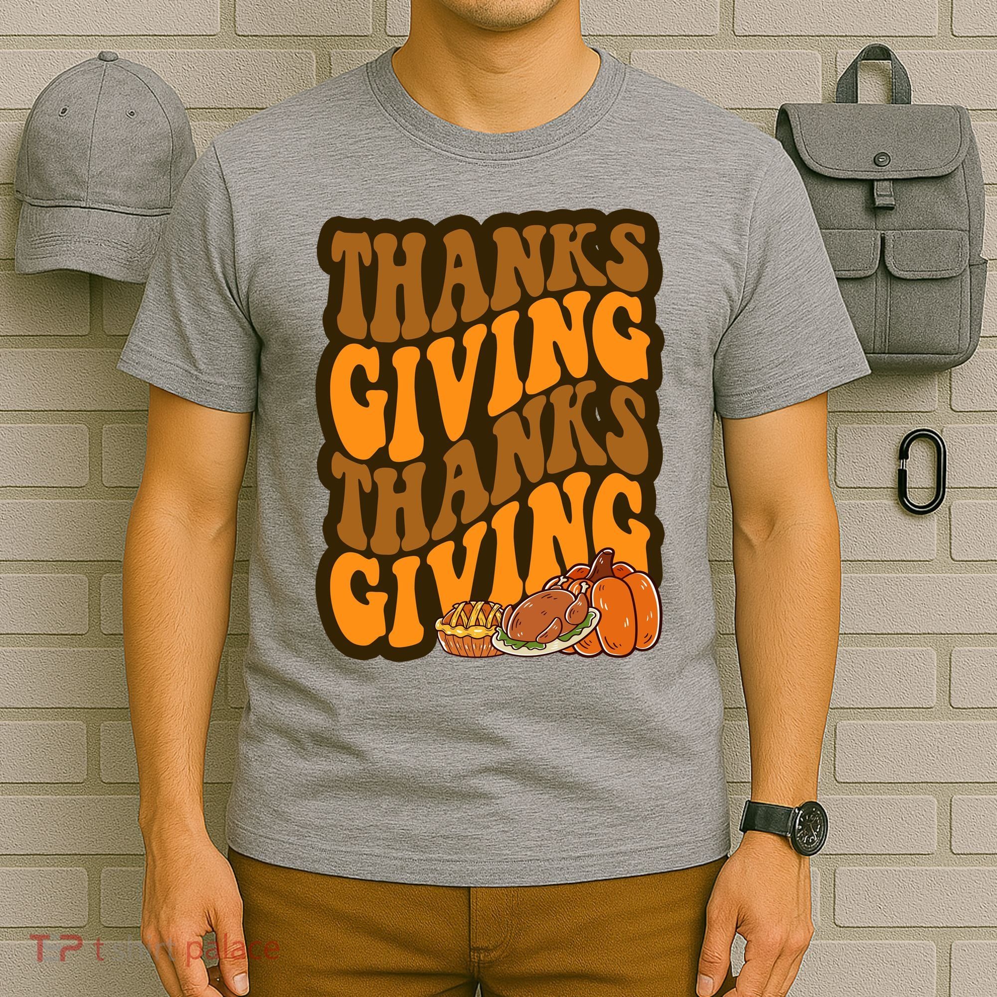 Thanksgiving Retro Groovy Holiday Cute T-Shirt