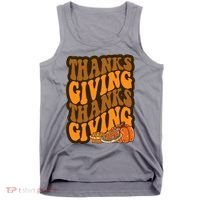 Thanksgiving Retro Groovy Holiday Cute Tank Top thumb 0
