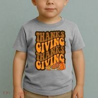 Thanksgiving Retro Groovy Holiday Cute Toddler T-Shirt thumb 2