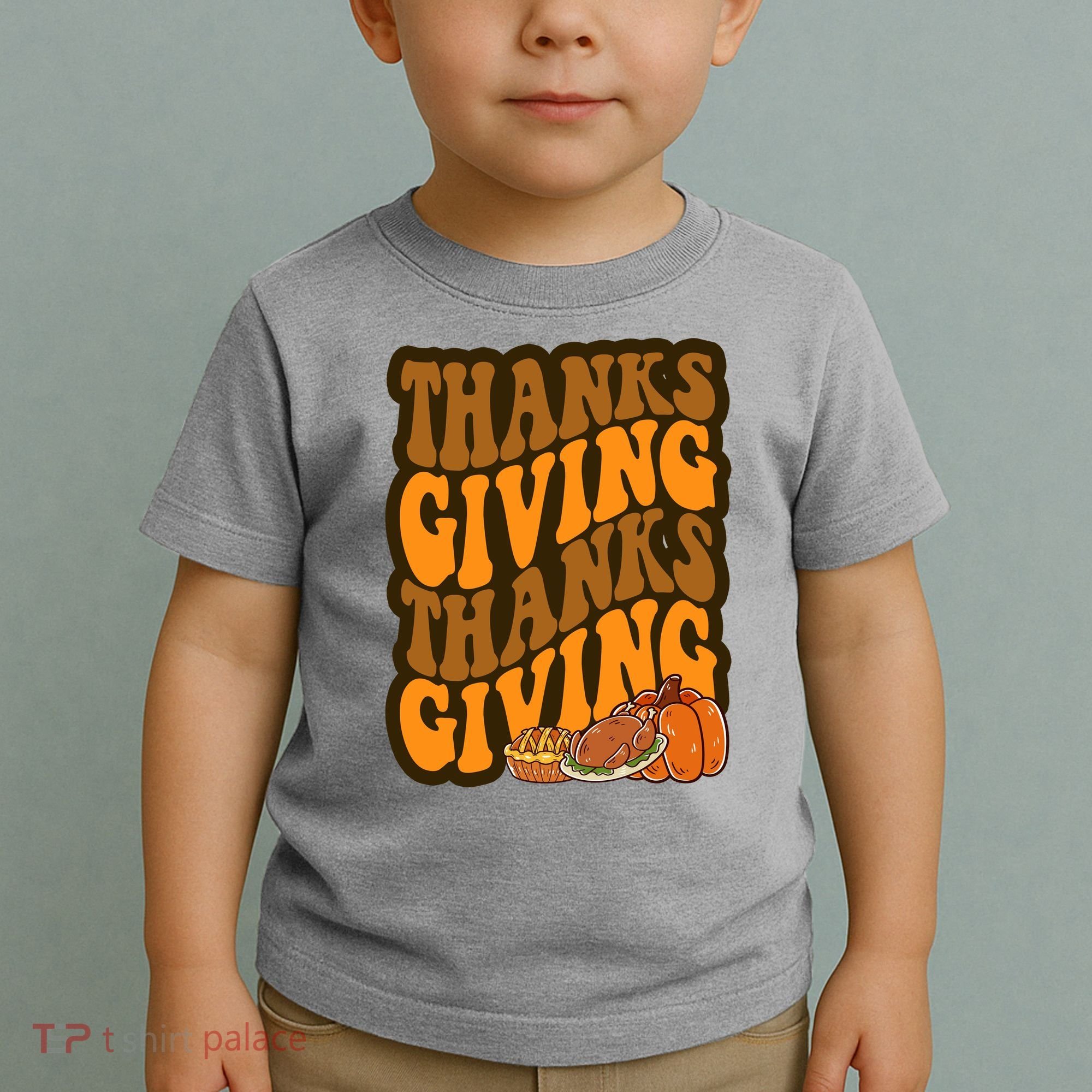 Thanksgiving Retro Groovy Holiday Cute Toddler T-Shirt