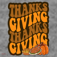 Thanksgiving Retro Groovy Holiday Cute Women's T-Shirt thumb 6