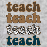 Teach Retro Gift For Teacher The Baniff Cuffed Pom Beanie thumb 2
