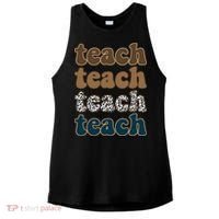 Teach Retro Gift For Teacher Ladies PosiCharge Tri-Blend Wicking Tank thumb 0