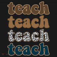 Teach Retro Gift For Teacher Flexfit Unipanel Trucker Cap thumb 2