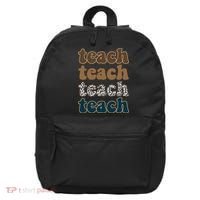 Teach Retro Gift For Teacher 16 in Basic Backpack thumb 0