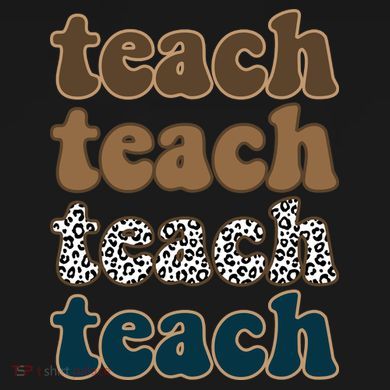 Teach Retro Gift For Teacher Pom Pom 12in Knit Beanie