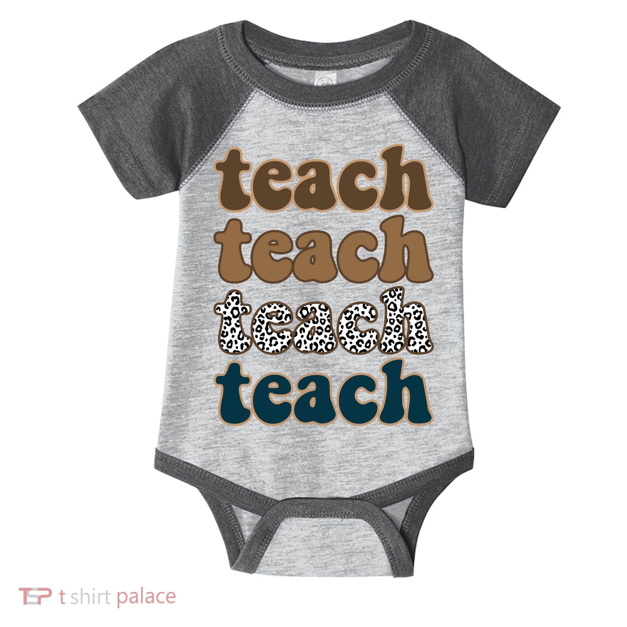 Teach Retro Gift For Teacher Infant Baby Jersey Bodysuit