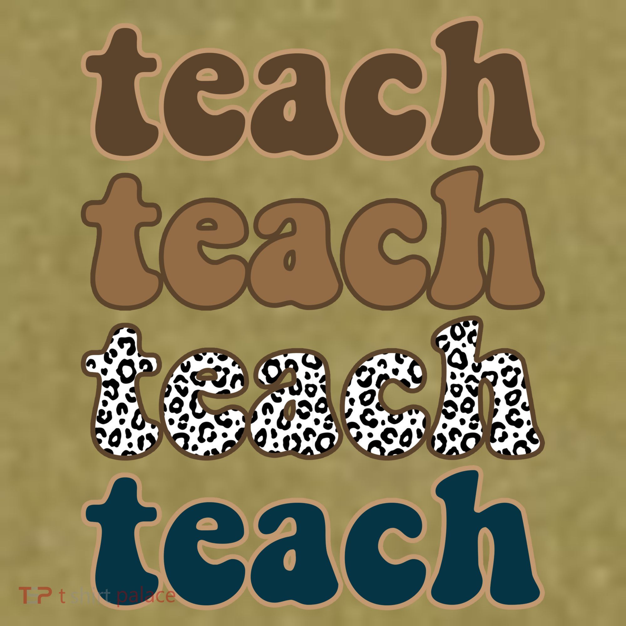 Teach Retro Gift For Teacher Garment-Dyed Women's Muscle Tee