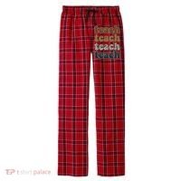Teach Retro Gift For Teacher Men's Flannel Plaid Pajama Pants thumb 0