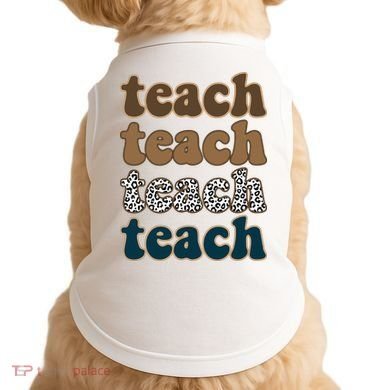 Teach Retro Gift For Teacher Doggie Tank