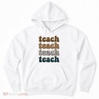 Teach Retro Gift For Teacher Hoodie thumb 0