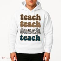 Teach Retro Gift For Teacher Hoodie thumb 2