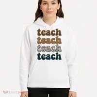Teach Retro Gift For Teacher Hoodie thumb 5